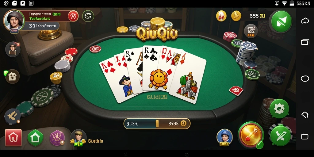 Tampilan game QiuQiu yang menarik di 555ZK.