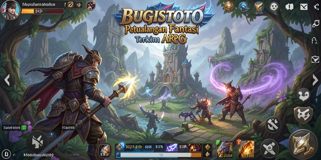Tampilan aksi seru dalam gameplay ARPG BUGISTOTO.