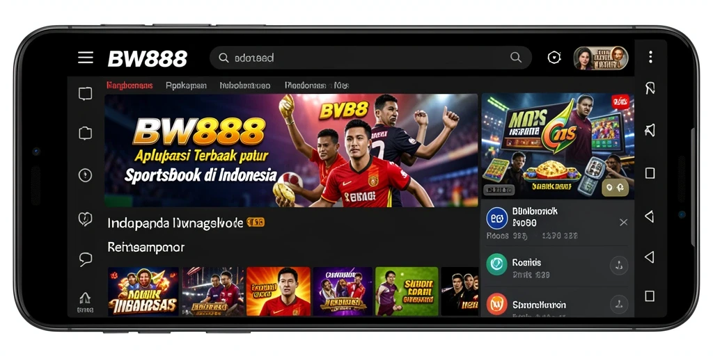 Tampilan screenshot utama BW888 dengan suasana taruhan Sportsbook.