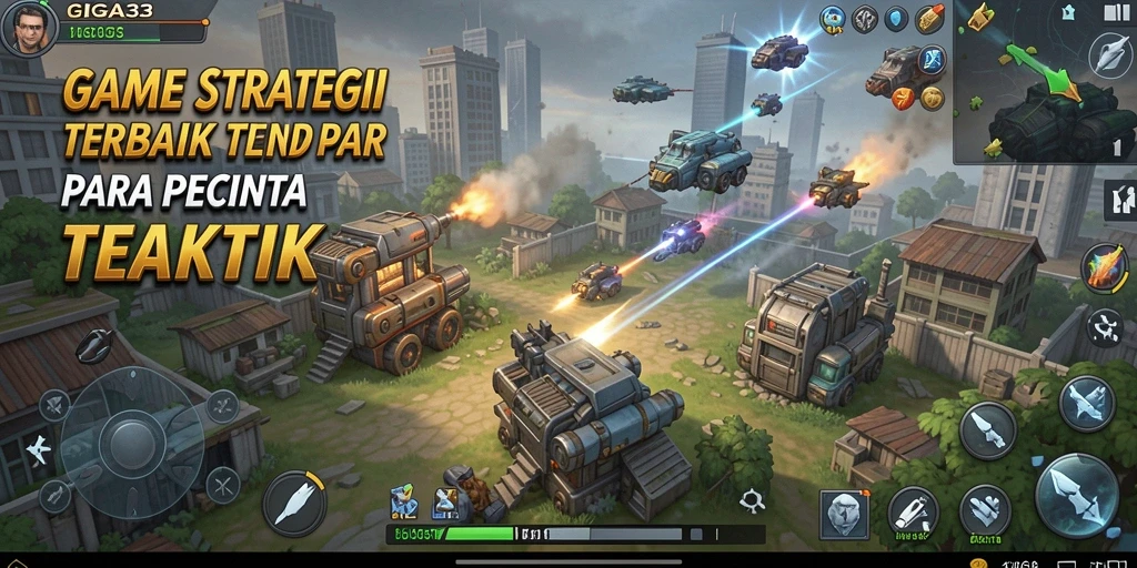 Tampilan gameplay GIGA33 yang menegangkan dengan strategi pertempuran.