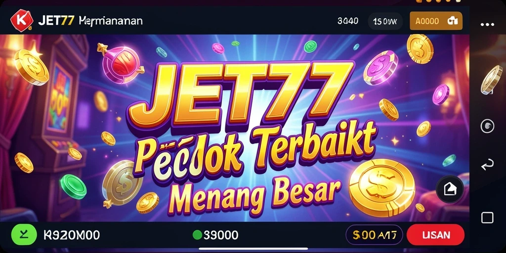 Tangkapan layar gameplay JET77 menampilkan mesin slot yang memikat dengan fitur bonus.