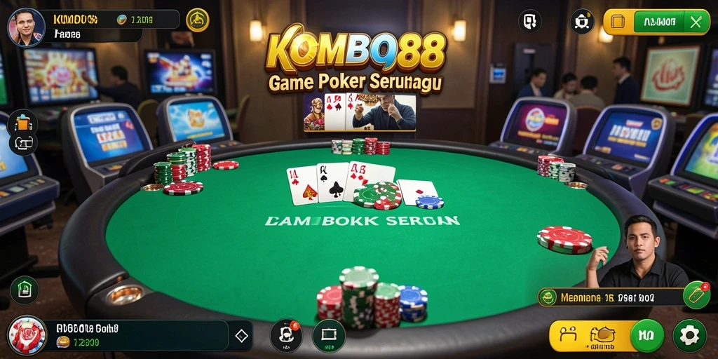 Gameplay seru dalam aplikasi Poker KOMBO88 yang menarik.