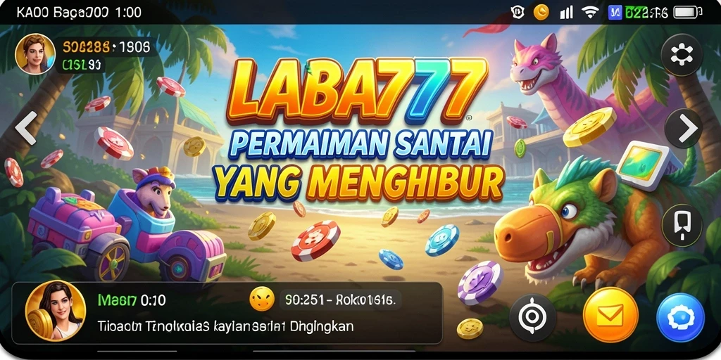Tampilan menarik gameplay LABA777 dengan karakter dan level yang berwarna-warni.