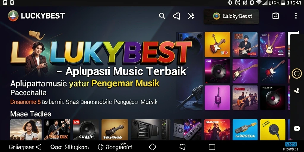 Tampilan gameplay seru LUCKYBEST yang penuh tantangan musik.