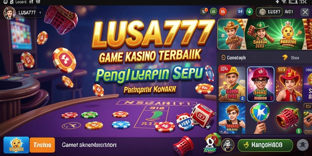 Gameplay LUSA777 yang menarik dengan berbagai pilihan permainan kasino.