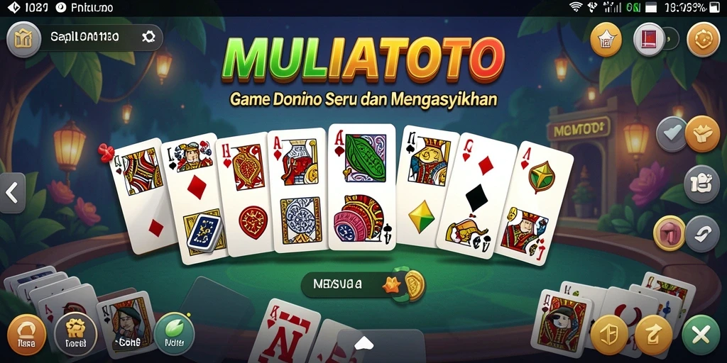 Screenshot gameplay seru di MULIATOTO yang menampilkan aksi Domino.