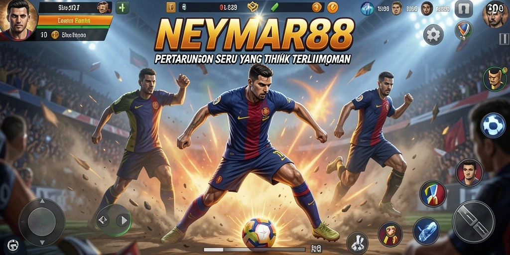 Tangkapan layar gameplay NEYMAR88 menampilkan aksi pertarungan yang mendebarkan.