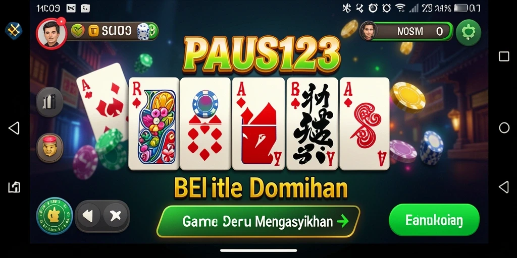 Menampilkan gameplay seru pada aplikasi PAUS123 dengan visual yang menarik.