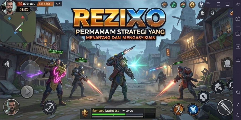 Tangkapan layar dari gameplay Strategy REZIXO yang mendebarkan.